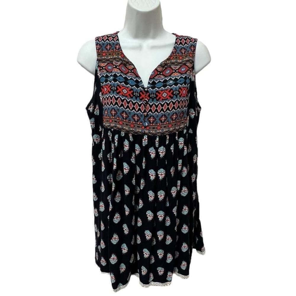 UMGEE Women’s Boho Tribal Sleeveless Top, Size Small